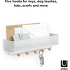 image:imageUmbra Estique Entryway Organizer Storage Solution with Cubby Bin Shelf and Hooks for Keys Mail Glasses Wallet Purse Hat and More WhiteWhiteNatural