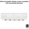 image:imageUmbra Estique Entryway Organizer Storage Solution with Cubby Bin Shelf and Hooks for Keys Mail Glasses Wallet Purse Hat and More WhiteWhiteNatural