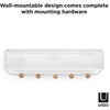 image:imageUmbra Estique Entryway Organizer Storage Solution with Cubby Bin Shelf and Hooks for Keys Mail Glasses Wallet Purse Hat and More WhiteWhiteNatural