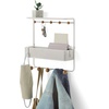 image:imageUmbra Estique Entryway Organizer Storage Solution with Cubby Bin Shelf and Hooks for Keys Mail Glasses Wallet Purse Hat and More WhiteWhiteNatural