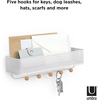 image:imageUmbra Estique Entryway Organizer Storage Solution with Cubby Bin Shelf and Hooks for Keys Mail Glasses Wallet Purse Hat and More WhiteWhiteNatural