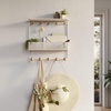 image:imageUmbra Estique Entryway Organizer Storage Solution with Cubby Bin Shelf and Hooks for Keys Mail Glasses Wallet Purse Hat and More WhiteWhiteNatural