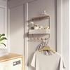 image:imageUmbra Estique Entryway Organizer Storage Solution with Cubby Bin Shelf and Hooks for Keys Mail Glasses Wallet Purse Hat and More WhiteWhiteNatural