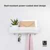 image:imageUmbra Estique Entryway Organizer Storage Solution with Cubby Bin Shelf and Hooks for Keys Mail Glasses Wallet Purse Hat and More WhiteWhiteNatural