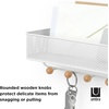 image:imageUmbra Estique Entryway Organizer Storage Solution with Cubby Bin Shelf and Hooks for Keys Mail Glasses Wallet Purse Hat and More WhiteWhiteNatural