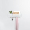 image:imageUmbra Estique Entryway Organizer Storage Solution with Cubby Bin Shelf and Hooks for Keys Mail Glasses Wallet Purse Hat and More WhiteWhiteNatural