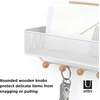 image:imageUmbra Estique Entryway Organizer Storage Solution with Cubby Bin Shelf and Hooks for Keys Mail Glasses Wallet Purse Hat and More WhiteWhiteNatural