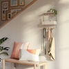 image:imageUmbra Estique Entryway Organizer Storage Solution with Cubby Bin Shelf and Hooks for Keys Mail Glasses Wallet Purse Hat and More WhiteWhiteNatural