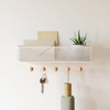 image:imageUmbra Estique Entryway Organizer Storage Solution with Cubby Bin Shelf and Hooks for Keys Mail Glasses Wallet Purse Hat and More WhiteWhiteNatural
