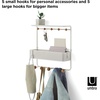 image:imageUmbra Estique Entryway Organizer Storage Solution with Cubby Bin Shelf and Hooks for Keys Mail Glasses Wallet Purse Hat and More WhiteWhiteNatural