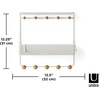 image:imageUmbra Estique Entryway Organizer Storage Solution with Cubby Bin Shelf and Hooks for Keys Mail Glasses Wallet Purse Hat and More WhiteWhiteNatural