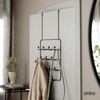 image:imageUmbra Estique Over the Door Organizer 5Hook Steel Small WhiteNatural  Holds coats bags and hats no tools needed slim profile entryway or closet useBlackWalnut