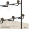 image:imageUmbra Estique Over the Door Organizer 5Hook Steel Small WhiteNatural  Holds coats bags and hats no tools needed slim profile entryway or closet useBlackWalnut