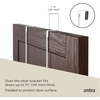 image:imageUmbra Estique Over the Door Organizer 5Hook Steel Small WhiteNatural  Holds coats bags and hats no tools needed slim profile entryway or closet useWhiteNatural