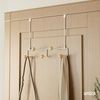 image:imageUmbra Estique Over the Door Organizer 5Hook Steel Small WhiteNatural  Holds coats bags and hats no tools needed slim profile entryway or closet useWhiteNatural