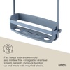 image:imageUmbra Flex Shower Caddy Hanging 2 Shelves Bathroom Organizer Slate Blue  Flexible silicone bands drainage system mold resistant bottle collars overhead mount