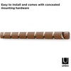 image:imageUmbra Flip Coat Rack Wall Mount 8Hook Space Saving Light WalnutWarm Gold