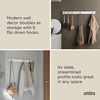 image:imageUmbra Flip Coat Rack Wall Mounted 5Hook Space Saving White  Real wood and steel build retractable hooks fold flat holds coats bags and scarves easy installWhiteWhite