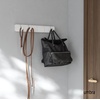 image:imageUmbra Flip Coat Rack Wall Mounted 5Hook Space Saving White  Real wood and steel build retractable hooks fold flat holds coats bags and scarves easy installWhiteWhite