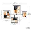 image:imageUmbra Flute Wall Gallery Frame Holds Two 8x10 and Two 5x7 Pictures Black