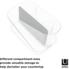 image:imageUmbra Glam Organizer Countertop Makeup and Cosmetic MultiFunction Storage for Hair Tools with Dividers ClearDark GrayClear