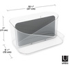 image:imageUmbra Glam Organizer Countertop Makeup and Cosmetic MultiFunction Storage for Hair Tools with Dividers ClearDark GrayClear