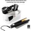 image:imageUmbra Glam Organizer Countertop Makeup and Cosmetic MultiFunction Storage for Hair Tools with Dividers ClearDark GrayWhite