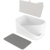 image:imageUmbra Glam Organizer Countertop Makeup and Cosmetic MultiFunction Storage for Hair Tools with Dividers ClearDark GrayWhite