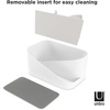 image:imageUmbra Glam Organizer Countertop Makeup and Cosmetic MultiFunction Storage for Hair Tools with Dividers ClearDark GrayWhite