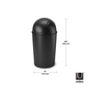 image:imageUmbra Grand Garbage Can with Lid 10 Gallon BlackBlack