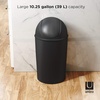 image:imageUmbra Grand Garbage Can with Lid 10 Gallon BlackBlack