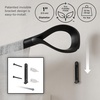 image:imageUmbra Loop Curtain Rod for Window Adjustable 42 to 120 Black  Steel construction holds 22 lbs complete hardware included easy installation layering curtains for light controlBlack