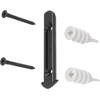 image:imageUmbra Loop Curtain Rod for Window Adjustable 42 to 120 Black  Steel construction holds 22 lbs complete hardware included easy installation layering curtains for light controlBlack