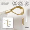 image:imageUmbra Loop Curtain Rod for Window Adjustable 42 to 120 Black  Steel construction holds 22 lbs complete hardware included easy installation layering curtains for light controlGold