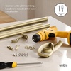 image:imageUmbra Loop Curtain Rod for Window Adjustable 42 to 120 Black  Steel construction holds 22 lbs complete hardware included easy installation layering curtains for light controlGold