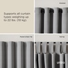image:imageUmbra Loop Curtain Rod for Window Adjustable 42 to 120 Black  Steel construction holds 22 lbs complete hardware included easy installation layering curtains for light controlBlack