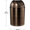 image:imageUmbra Mezzo SwingTop Waste Can 25Gallon 10 L BronzeBronze