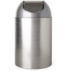 image:imageUmbra Mezzo SwingTop Waste Can 25Gallon 10 L BronzeBrushed Silver