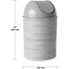 image:imageUmbra Mezzo SwingTop Waste Can 25Gallon 10 L BronzeGreywood