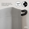 image:imageUmbra Midnight Double Curtain Rod Blackout 42 to 120 Inches Black  Stainless steel supports up to 22 lbs easy nobracket setup room darkeningBlack