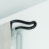 image:imageUmbra Midnight Double Curtain Rod Blackout 42 to 120 Inches Black  Stainless steel supports up to 22 lbs easy nobracket setup room darkeningBlack