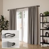image:imageUmbra Midnight Double Curtain Rod Blackout 42 to 120 Inches Black  Stainless steel supports up to 22 lbs easy nobracket setup room darkeningBlack