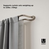 image:imageUmbra Midnight Double Curtain Rod Blackout 42 to 120 Inches Black  Stainless steel supports up to 22 lbs easy nobracket setup room darkeningNickel