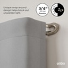 image:imageUmbra Midnight Double Curtain Rod Blackout 42 to 120 Inches Black  Stainless steel supports up to 22 lbs easy nobracket setup room darkeningNickel
