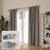 image:imageUmbra Midnight Double Curtain Rod Blackout 42 to 120 Inches Black  Stainless steel supports up to 22 lbs easy nobracket setup room darkeningNickel