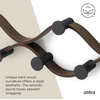 image:imageUmbra Montage Coat Rack Wall Mounted 6 Hooks WhiteNatural  Birch wood construction 30 lb total capacity 5 lb each renewable sourcesBlackWalnut