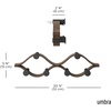 image:imageUmbra Montage Coat Rack Wall Mounted 6 Hooks WhiteNatural  Birch wood construction 30 lb total capacity 5 lb each renewable sourcesBlackWalnut