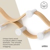 image:imageUmbra Montage Coat Rack Wall Mounted 6 Hooks WhiteNatural  Birch wood construction 30 lb total capacity 5 lb each renewable sourcesWhiteNatural