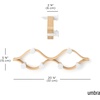 image:imageUmbra Montage Coat Rack Wall Mounted 6 Hooks WhiteNatural  Birch wood construction 30 lb total capacity 5 lb each renewable sourcesWhiteNatural