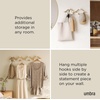 image:imageUmbra Montage Coat Rack Wall Mounted 6 Hooks WhiteNatural  Birch wood construction 30 lb total capacity 5 lb each renewable sourcesWhiteNatural